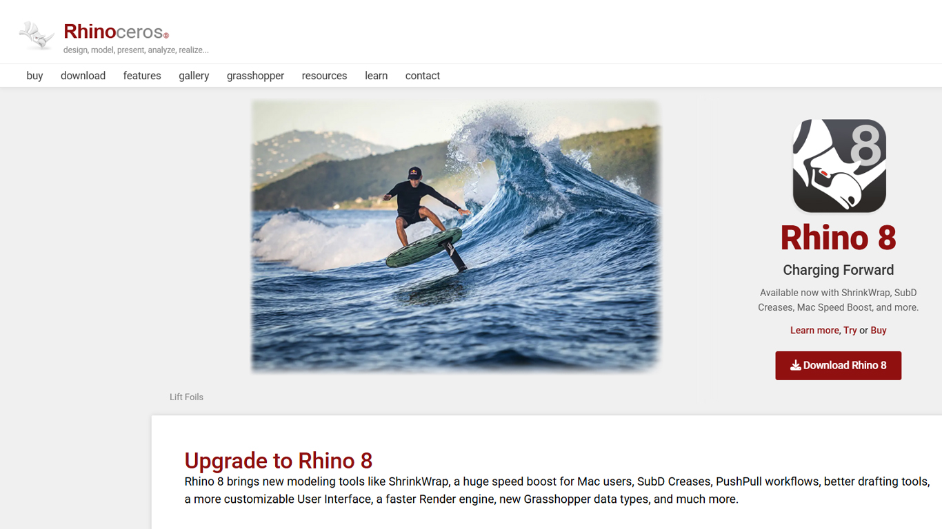 Rhino3D site screenshot